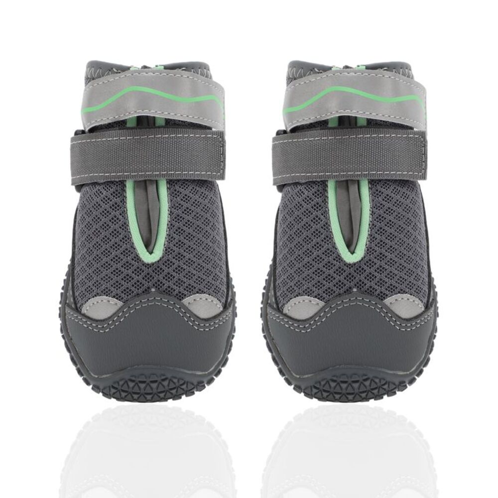 4pcs Breathable Mesh Dog Shoes Dog Boots Paw Protectors Dog Boots Gray